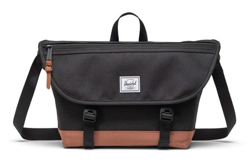 Herschel Cove Messenger S Black / Saddle Brown