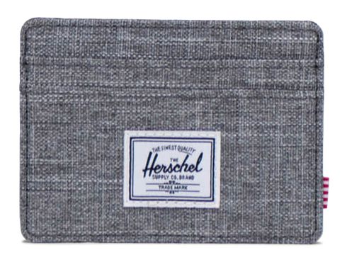 Herschel Charlie Card Holder Raven Crosshatch
