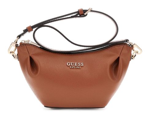 GUESS Amorette Top Zip Shoulder Bag Cognac GUESS Amorette Top Zip Shoulder Bag Cognac