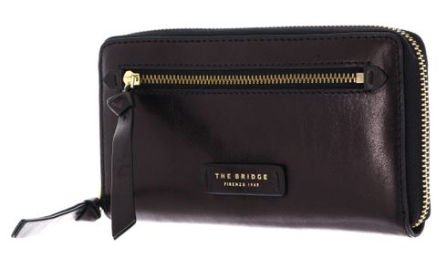 THE BRIDGE Ingrid Zip Around Wallet - Base 55D Nero / Oro