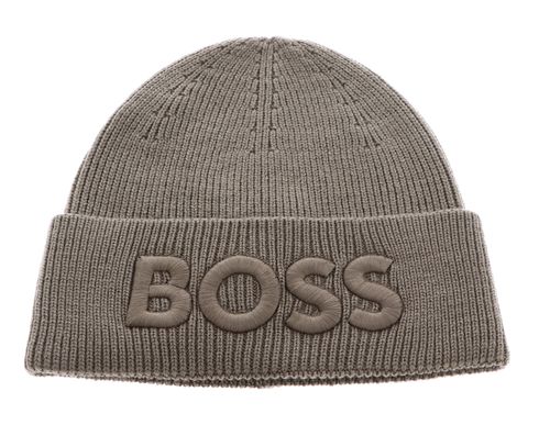 BOSS Afox Beanie Open Green BOSS Afox Beanie Open Green