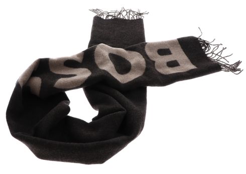 BOSS Rikard Knitted Scarf 35X180 Open Green