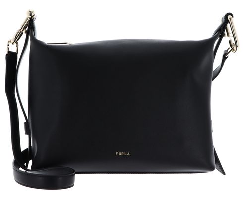 FURLA Vitello Claris Lux Tonie Hobo Bag M Nero