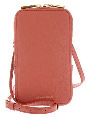 COCCINELLE Flor Hi-Tech Phone Bag Pink Clay