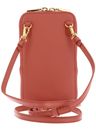 COCCINELLE Flor Hi-Tech Phone Bag Pink Clay