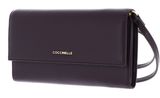 COCCINELLE Metallic Soft Mini Bag Wallet Grained Leather Prune COCCINELLE Metallic Soft Mini Bag Wallet Grained Leather Prune
