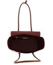 COCCINELLE Double Beat Grained Leather Handbag Cognac