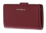 COCCINELLE Metallic Soft Mini Wallet Grained Leather Ribes COCCINELLE Metallic Soft Mini Wallet Grained Leather Ribes