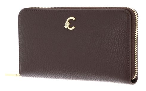 COCCINELLE C-Me Wallet Grained Leather Brunette