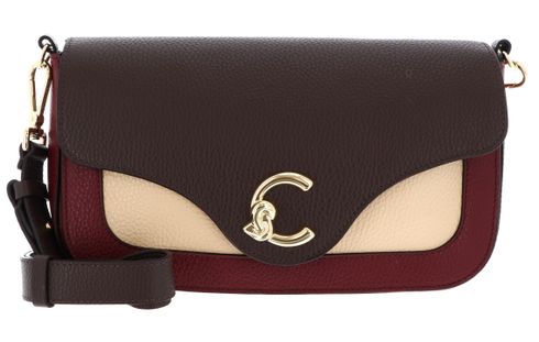 COCCINELLE C-Me Tricolor Handbag Grainy Leather Ribe / Brun / Betul