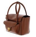 COCCINELLE Double Beat Grained Leather Handbag Cognac COCCINELLE Double Beat Grained Leather Handbag Cognac