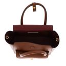 COCCINELLE Double Beat Grained Leather Handbag Cognac COCCINELLE Double Beat Grained Leather Handbag Cognac