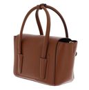 COCCINELLE Double Beat Grained Leather Handbag Cognac COCCINELLE Double Beat Grained Leather Handbag Cognac