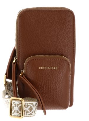 COCCINELLE Pixie Hi-Tech Phone Bag Cognac