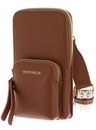 COCCINELLE Pixie Hi-Tech Phone Bag Cognac