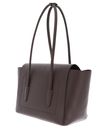 COCCINELLE Double Beat Grained Leather Handbag Brunette