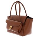 COCCINELLE Double Beat Grained Leather Handbag Cognac COCCINELLE Double Beat Grained Leather Handbag Cognac
