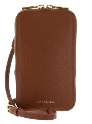 COCCINELLE Flor Hi-Tech Phone Bag Cognac