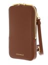 COCCINELLE Flor Hi-Tech Phone Bag Cognac
