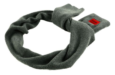 HUGO Zaff 6 Scarf Medium Grey