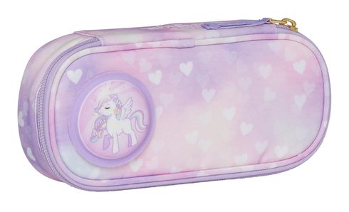 BECKMANN GS Oval Pencil Case Unicorn Princess Purple
