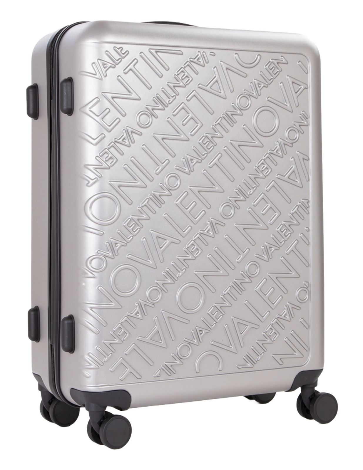 VALENTINO Mars Carry On Suitcase M Silver VALENTINO Mars Carry On Suitcase M Silver