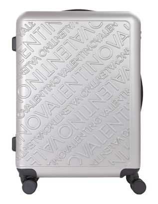 VALENTINO Mars Carry On Suitcase M Silver