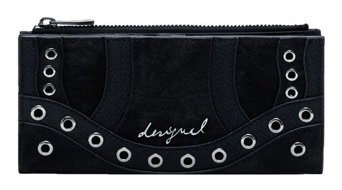 Desigual Mone Snake Patch Pia Medium Wallet Black