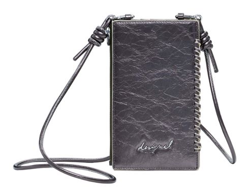 Desigual Mone Capsule Tiny Valentina Wallet Plata Oscura