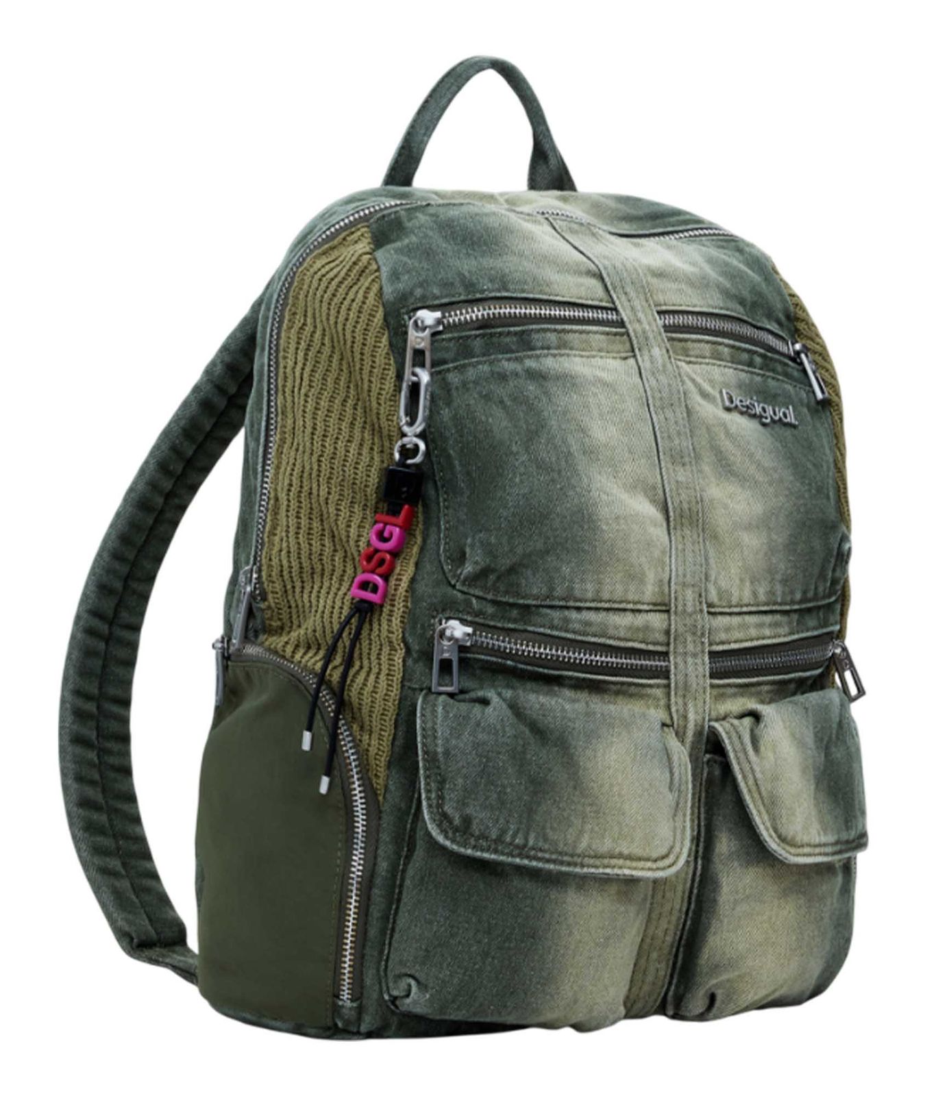Desigual Chester Hybrid Denim Big Backpack Kaki Desigual Chester Hybrid Denim Big Backpack Kaki