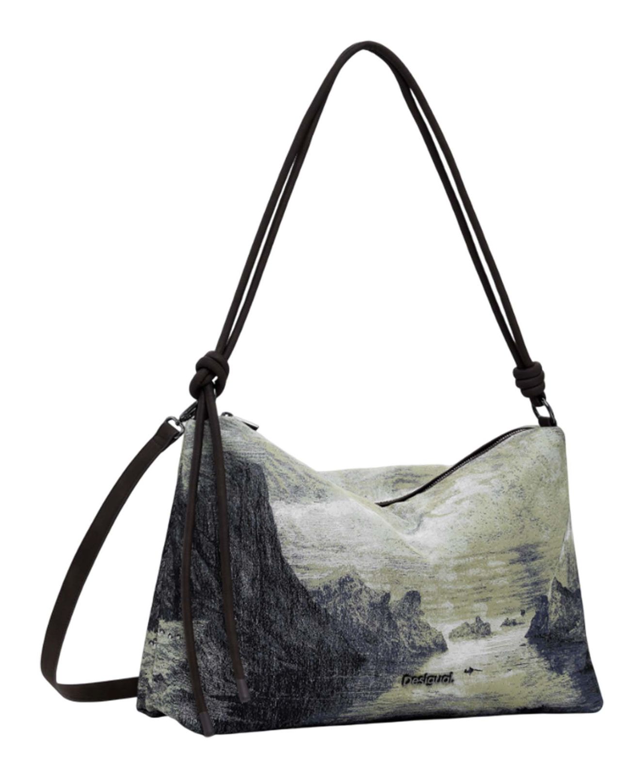 Desigual Jaqua Lacroix Shoulder Bag Gris Verdoso Desigual Jaqua Lacroix Shoulder Bag Gris Verdoso