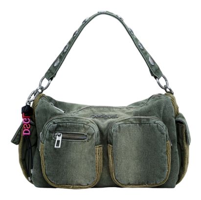 Desigual Habana Hybrid Denim Shoulder Bag Kaki