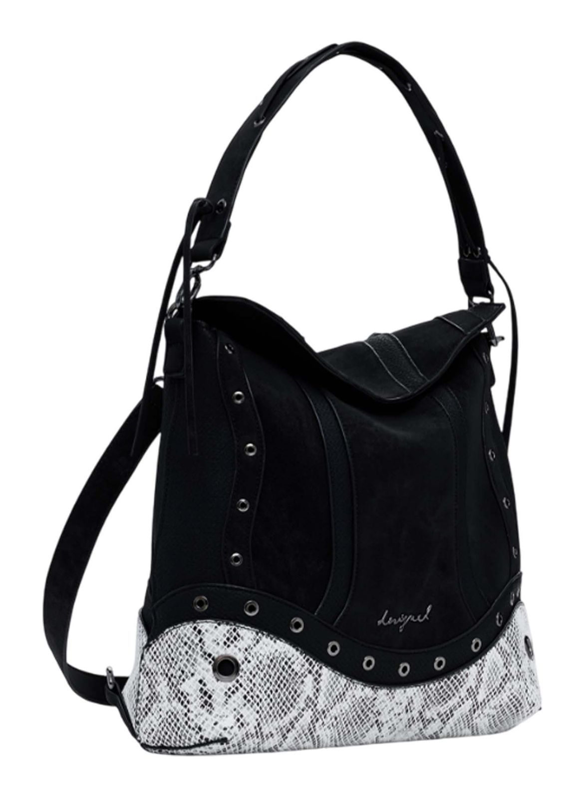 Desigual Jersey 2.0 Snake Patch Mini Backpack Black Desigual Jersey 2.0 Snake Patch Mini Backpack Black