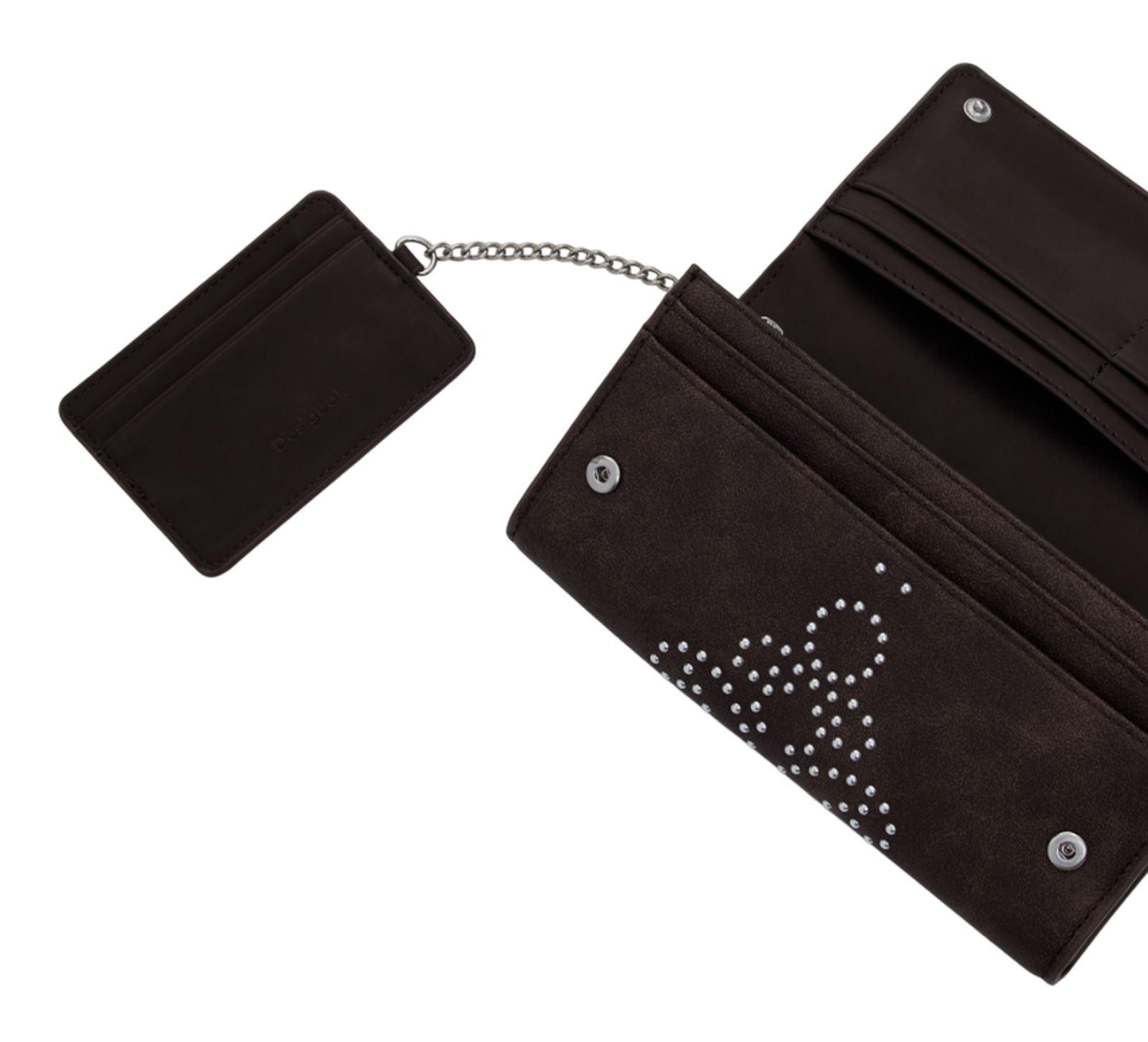 Desigual Poker Face Mone Mariona Long Wallet Chocolate Desigual Poker Face Mone Mariona Long Wallet Chocolate
