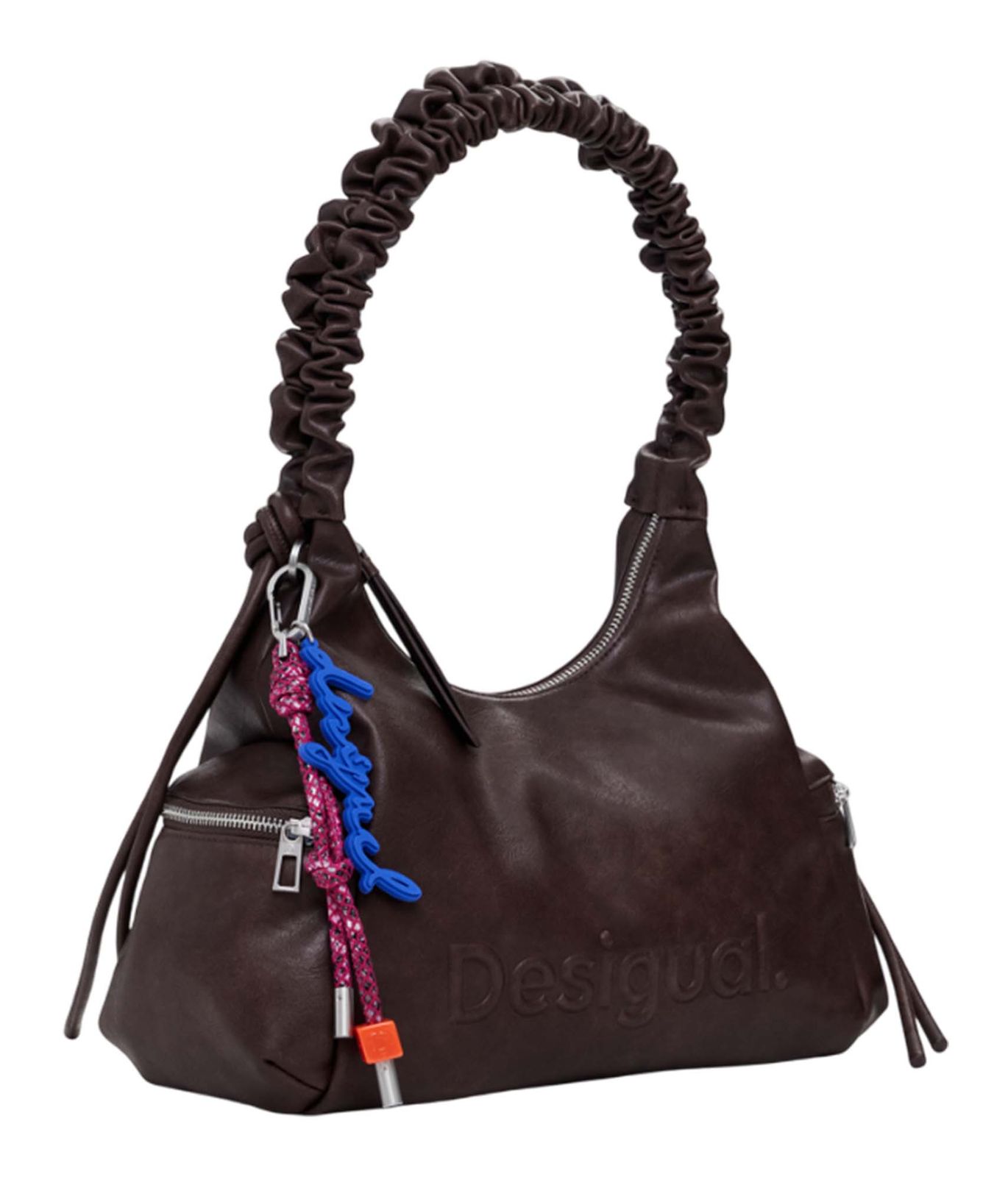 Desigual Montville Half Logo Shoulder Bag Chocolate Desigual Montville Half Logo Shoulder Bag Chocolate