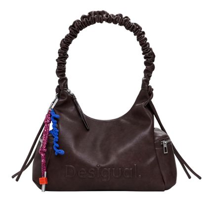 Desigual Montville Half Logo Shoulder Bag Chocolate