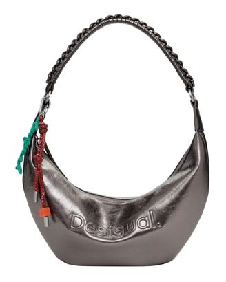 Desigual Zante Half Logo Crossbody Bag Brushed Silver