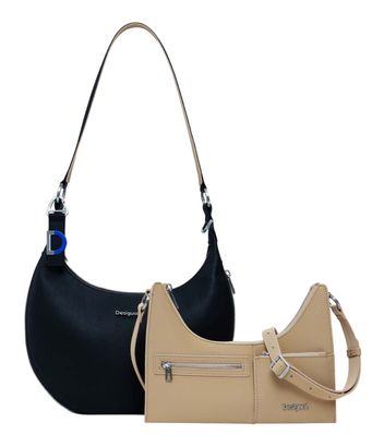 Desigual Delta Lyra Shoulder Bag Black Desigual Delta Lyra Shoulder Bag Black