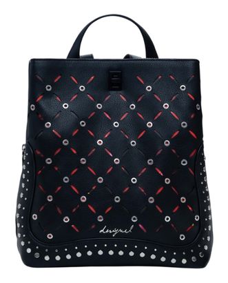 Desigual Yankee Metal Patch Sumy Mini Backpack Black Desigual Yankee Metal Patch Sumy Mini Backpack Black