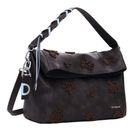 Desigual Loverty 3.0 Stencil Flower Shoulder Bag Chocolate Desigual Loverty 3.0 Stencil Flower Shoulder Bag Chocolate