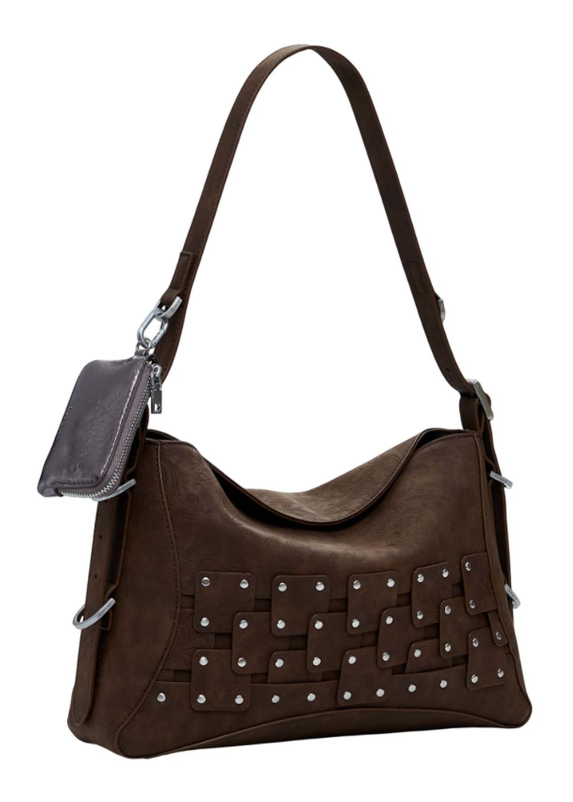 Desigual New Patch 2 Shoulder Bag Chocolate Desigual New Patch 2 Shoulder Bag Chocolate