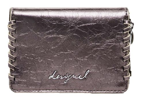 Desigual Mone Capsule Tiny Greta Medium Wallet Plata Oscura
