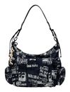 Desigual Arica Newspaper Shoulder Bag Black Desigual Arica Newspaper Shoulder Bag Black