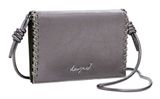 Desigual Mone Capsule Tiny Zip Clutch Plata Oscura Desigual Mone Capsule Tiny Zip Clutch Plata Oscura
