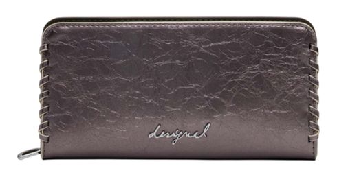 Desigual Mone Capsule Tiny Fiona Long Wallet Plata Oscura