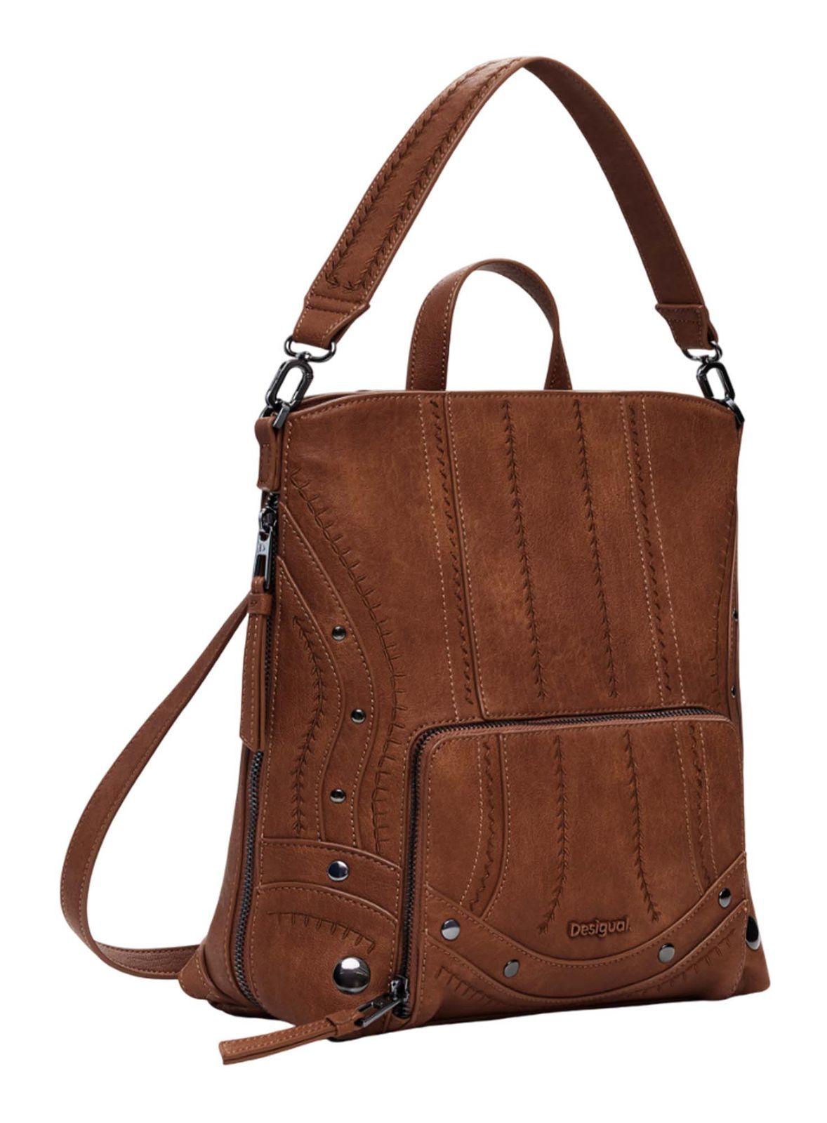 Desigual Pretoria Embro Patch Mini Backpack Camel Desigual Pretoria Embro Patch Mini Backpack Camel