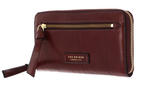 THE BRIDGE Ingrid Zip Around Wallet - Base 55D Mosto / Oro