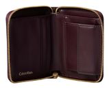 Calvin Klein Coated Emblem Square Zip Around Wallet Fudge AOP Calvin Klein Coated Emblem Square Zip Around Wallet Fudge AOP
