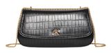 Calvin Klein CK Croc Medium Convertible Chain Bag Black / Antique Light Gold