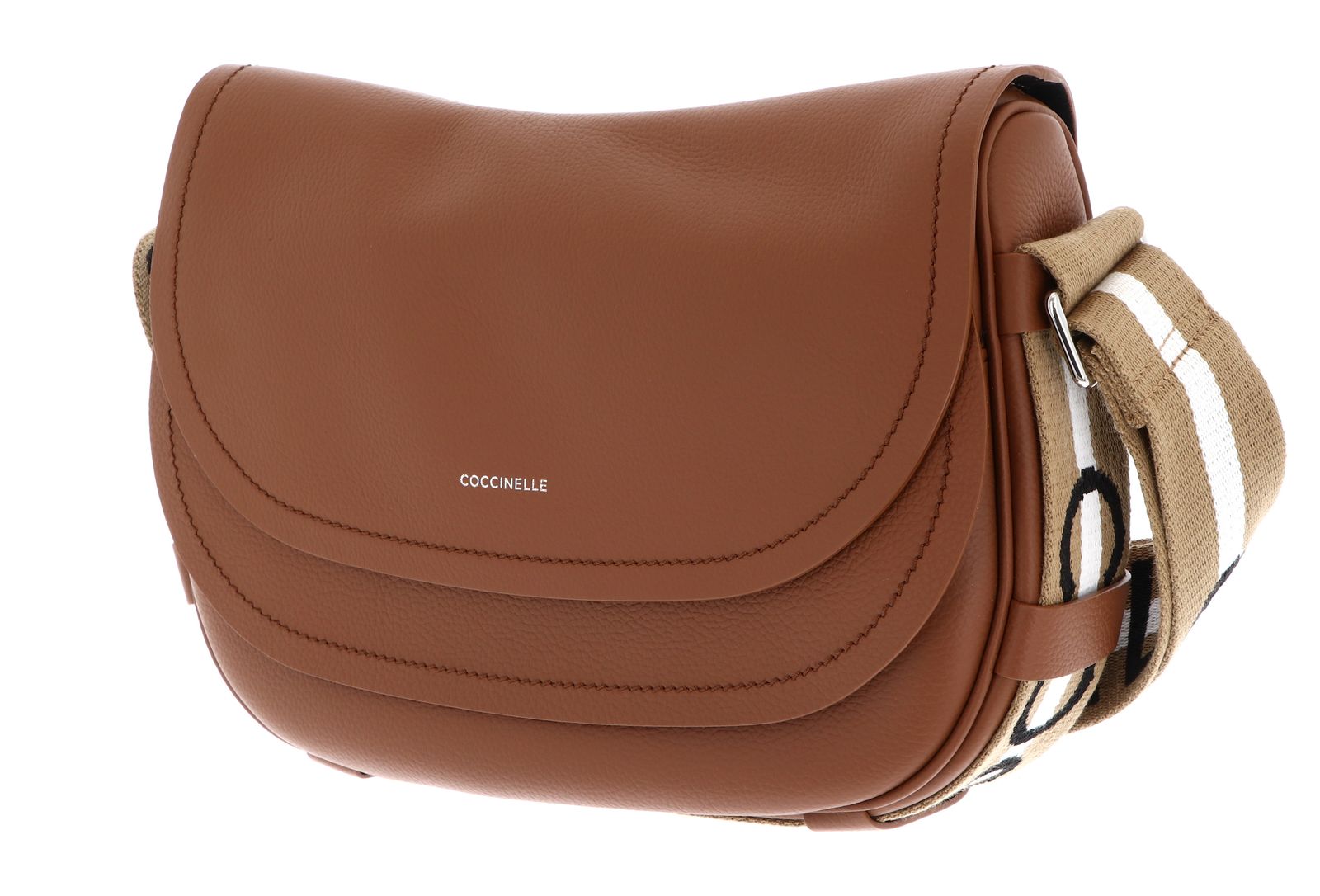 COCCINELLE Raquel Crossbody Bag Cognac / Noir COCCINELLE Raquel Crossbody Bag Cognac / Noir